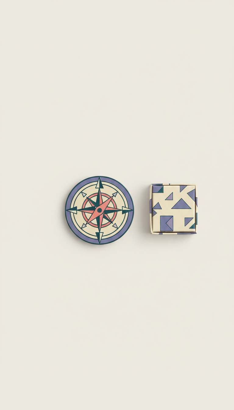 Custom Nautical Compass Enamel Magnet