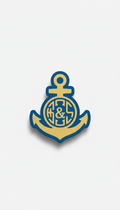 Golden sand nautical monogram cruise magnet