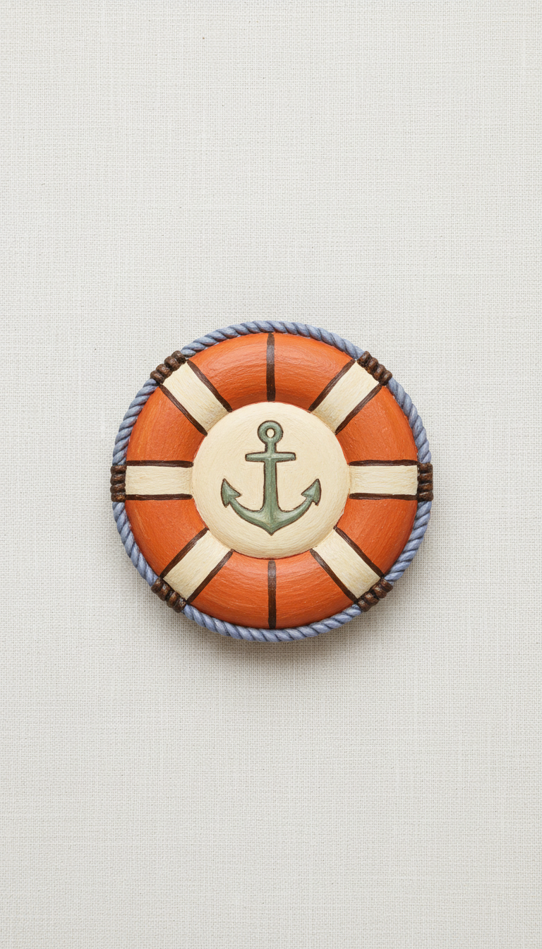Portside Orange Lifebuoy Magnet