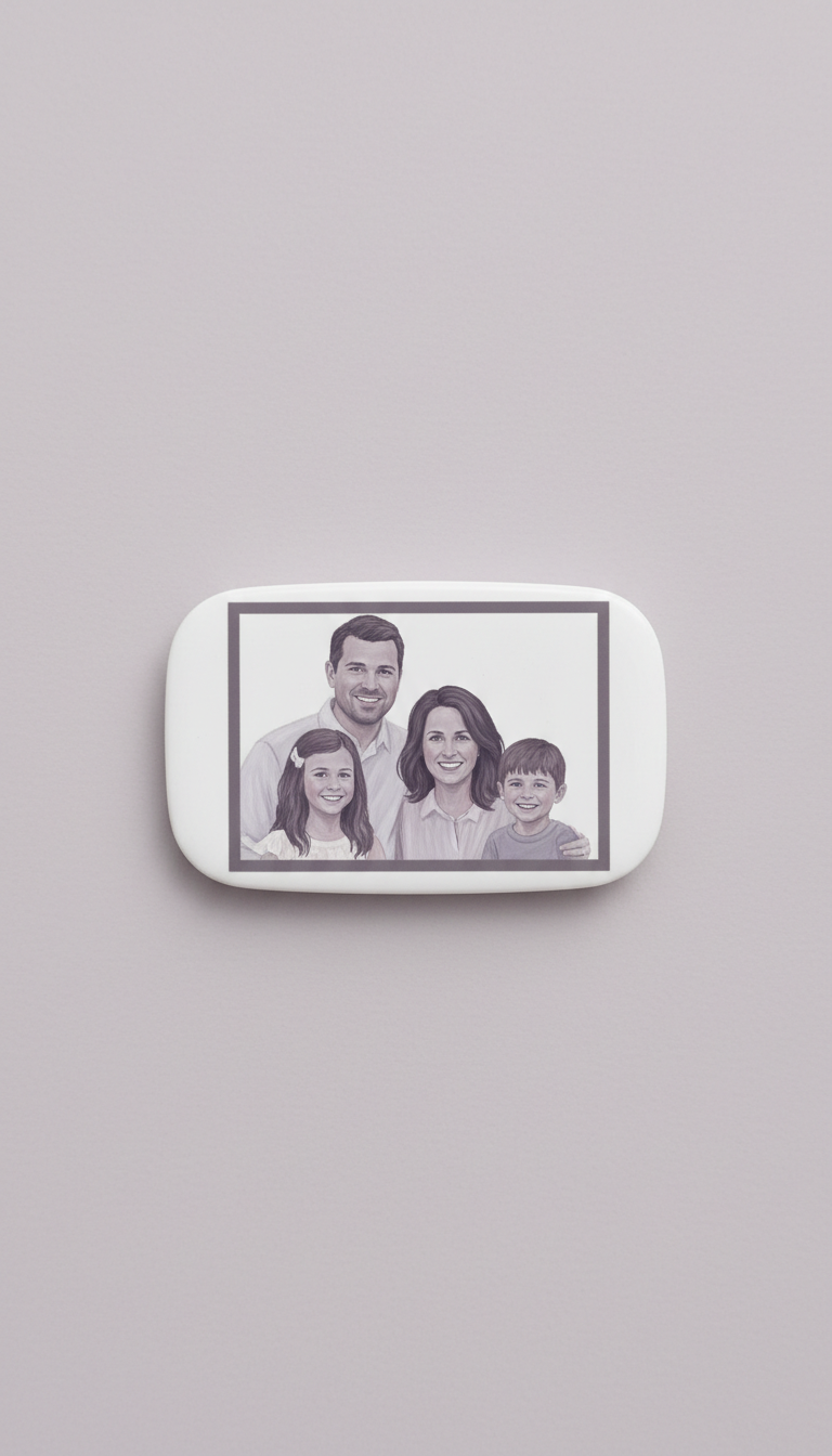 Family portrait custom photo magnet