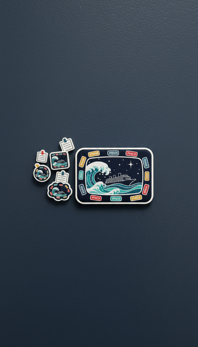 Midnight Navy Cruise Memories Photo Magnet