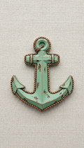 Seafoam Green Anchor Magnet