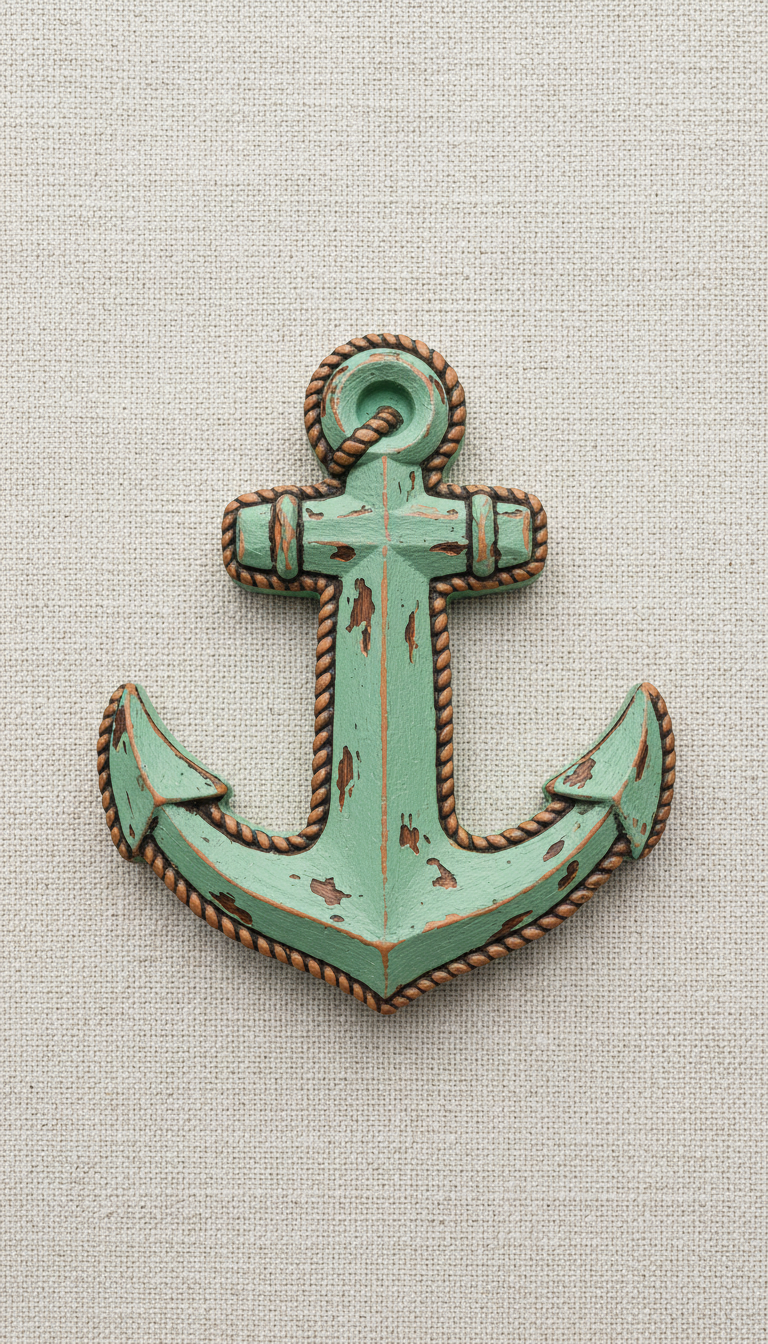 Seafoam Green Anchor Magnet