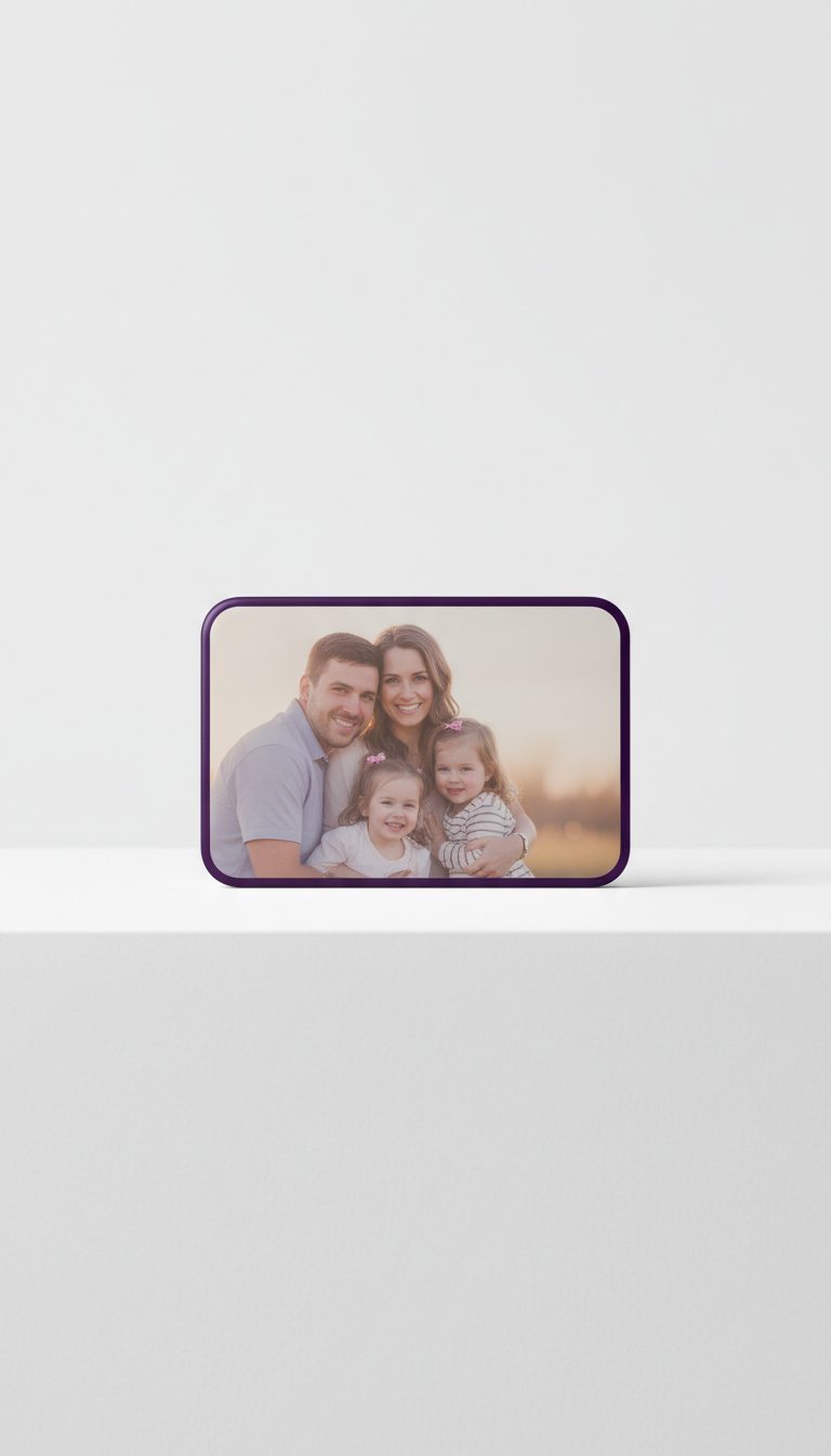 Family Photo Magnet with Luxe Laminate