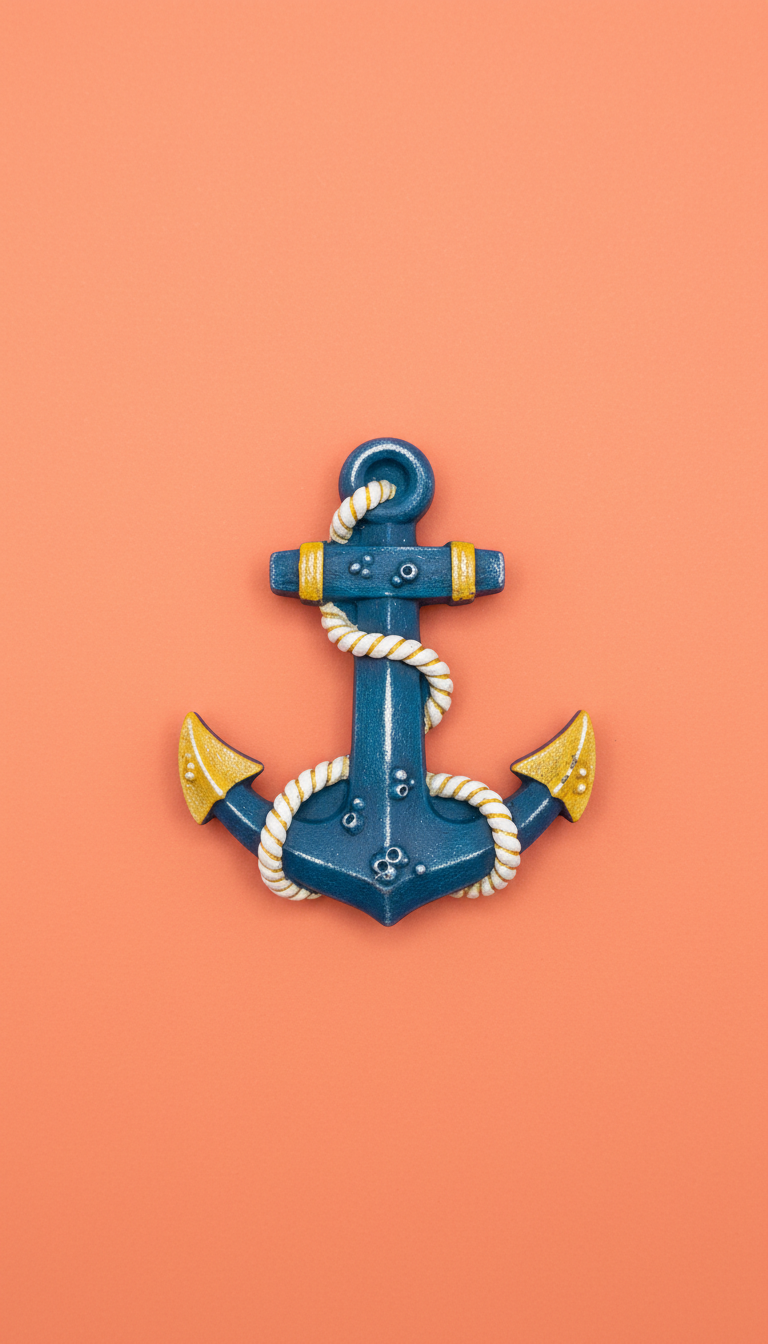 Nautical Motif Anchor Magnet