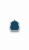 Deep anchor blue cruise ship silhouette magnet