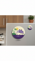 Seasonal cruise door magnet with gift packaging