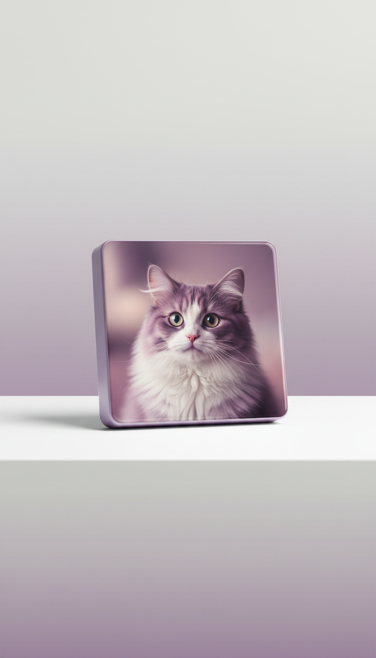Pet Photo Magnet in Soft Matte Texture